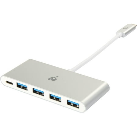 UPC: 0881317515766 | IOGEAR GUH3C4PD USB-C to 4 Port USB-A Hub with Power Delivery Pass-Thru