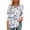 A02-Multicolor, variant on ZVAVZ Cute Tops for Women,Womens Floral Print Tunic Tees Shirts 3/4 Sleeve Crewneck T Shirts Fold Curved Hem Tunic Shirts for Women Flash Sale Of The Day Multicolor 2XL