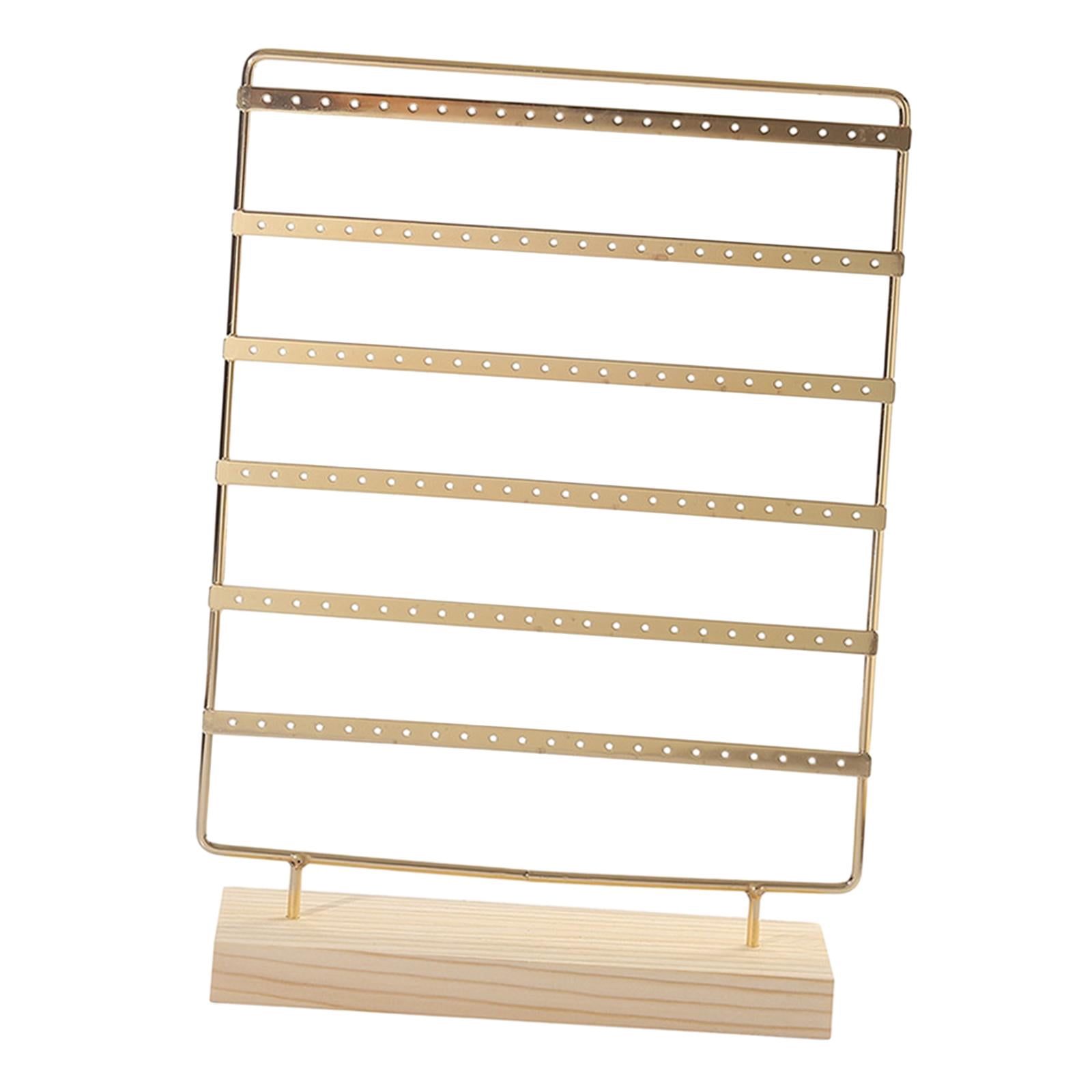 Segolike Earring Display Stand Jewelry Organizer Multipurpose, Hanging Jewelry Stand, Ear Stud Rack for Women Girl Dresser Home Vanity gold