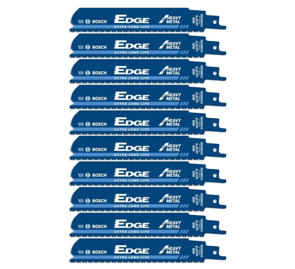Bosch 10 Pack Genuine OEM Replacement Reciprocating Saw Blades - RESM6X2B-10pk