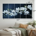 thumbnail image 4 of Designart "Apple Blossom Monochromatic gracefulness VI" Apple Blossom Metal Wall Decor Set, 4 of 5