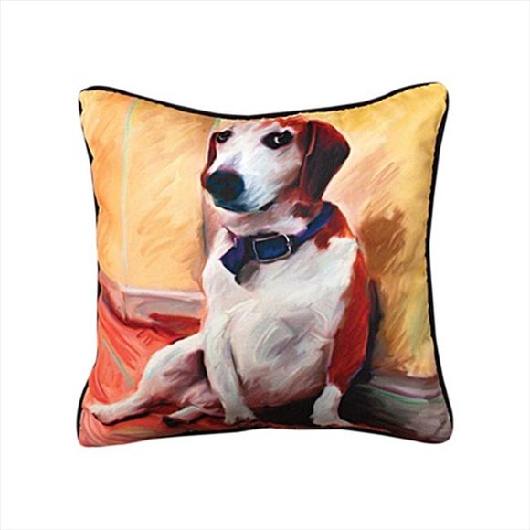 Manual Woodworkers et Weavers SLBBBG Pattes et Moustaches Étant un Oreiller Imprimé Beagle 18 X 18 Po.
