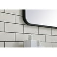 thumbnail image 5 of Soft corner metal rectangular mirror 24x36 inch in Black, 5 of 5