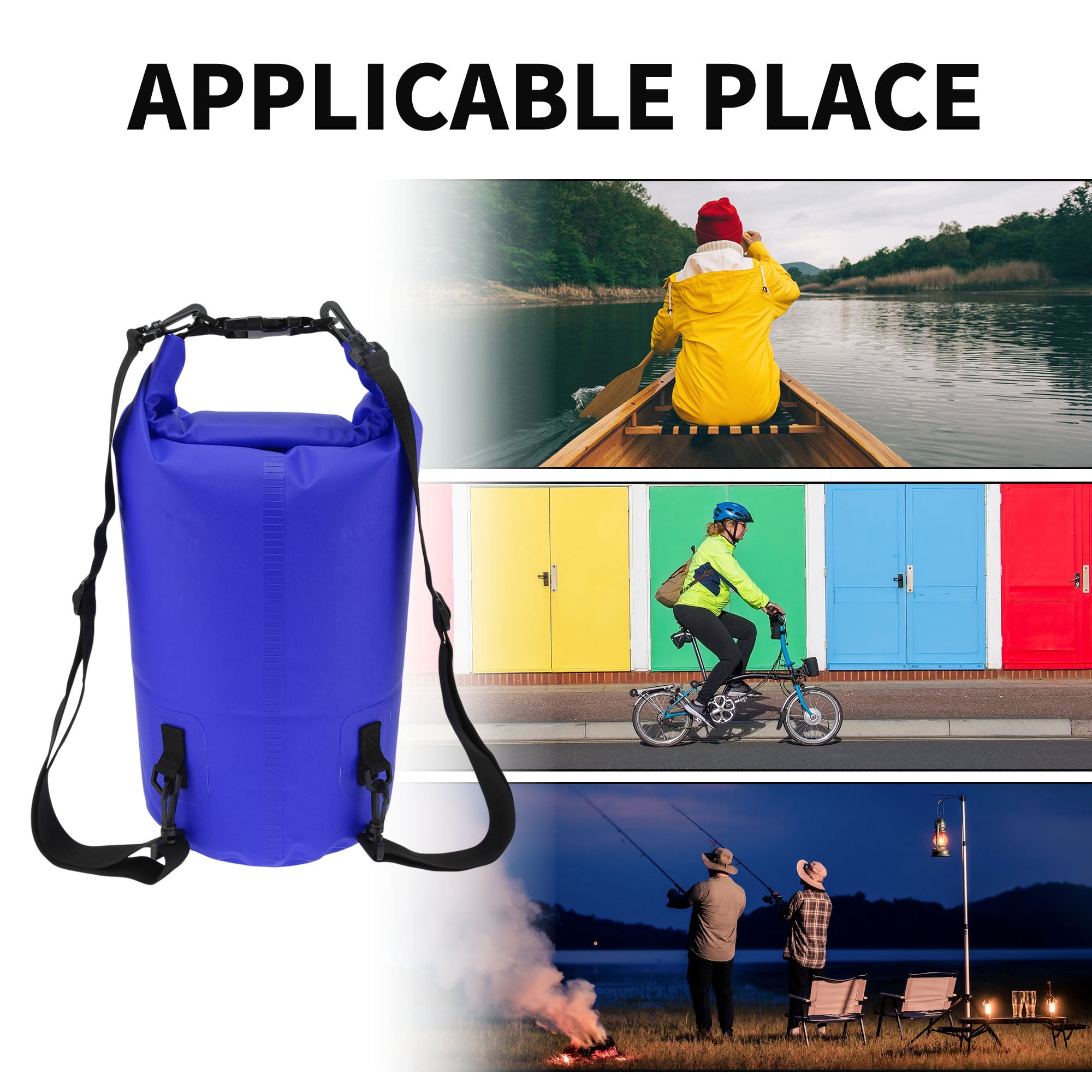 Unique Bargains Durable Waterproof Dry Bag Dark Blue