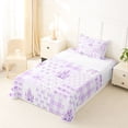 thumbnail image 5 of Manfei Purple Castle Bowknot Twin Sheet Sets For Kids,Princess Bow Print Bedding For Girls,3 Pieces, 5 of 6