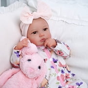 RSG 20 Inch Reborn Baby Doll Toy, Lifelike Soft Cloth Body Doll for Pretend Play, Cute dolls for Girls, Kids Ages 3+