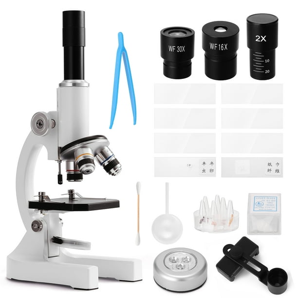 64X-2400X Microscope Optique Monoculaire École Primaire Enfants Science  Biologie Expérimentale Enseignement Microscope Enfants Cadeaux  D'anniversaire