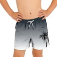 thumbnail image 6 of Favoffer Kids Swim Trunks Printed Casual Beach Shorts Drawstring Elastic Waist Breathable Quick Dry Bottoms With Side Pockets for Seaside Surfing Vacation Camping Outdoor Summer Play 3-14Y, 6 of 7