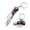 L, variant on Outdoor Folding Knife Mini Keychain with Wooden Handle and Stainless Steel Blade