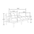 thumbnail image 2 of CARZZI LIFE 70.87" Velvet Futon Sofa Bed, Modern Convertible Sleeper Sofa Couch with Adjustable Backrest and Armrests, Tufted Loveseat Sofa with Metal Legs for Living Room, Bedroom, Apartment, Black, 2 of 7