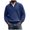 Navy, variant on TOUMENY Men Sweater Stand Collar Long Sleeve Solid Casual Loose Warm Pullover Fall Winter Fashion Half Zip Knit Tops Army Green XXXL