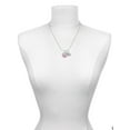 thumbnail image 3 of Delight Jewelry Silvertone Domed Multi Color SLP Mother & Daughter Heart Necklaces (Set of 2), 19"+2", 3 of 4