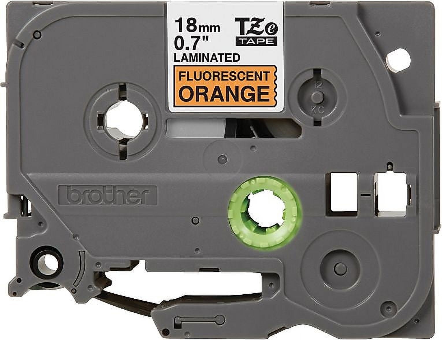 Brother TZEB51 - Standard Adhesive - Black on Fluorescent Orange - 1 Roll (0.94" x 16') Laminated Tape - image 4 of 4