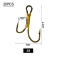 thumbnail image 2 of 20Pcs Double Fishing Hook High Carbon Steel Golden Barbed Hook Zander Fishhooks 4#, 2 of 9