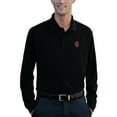 thumbnail image 2 of Men's Black Indiana Hoosiers Vansport Omega Long Sleeve Solid Mesh Tech Polo, 2 of 2