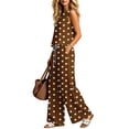 thumbnail image 6 of jobturf Womens 2 Piece Outfits Summer Polka Dots Tank Top Drawstring Wide Leg Pants with Pockets Lightweight Casual Loungewear Sets S-2XL, 6 of 6
