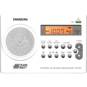 Sangean Portable AM/FM Radio, White, PR-D9W