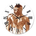 thumbnail image 2 of Designart 'Handsome African Man Portrait On White Ii' Modern Wall Clock, 2 of 5