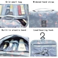 thumbnail image 5 of Neceser para hombres y mujeres, bolsa de cosméticos plegable de viaje impermeable, organizador de gran capacidad para gimnasio, negocios y vacaciones, con gancho y asa JM, 5 of 5