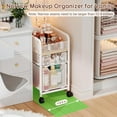 thumbnail image 2 of Rolling Makeup Cart Organizer with 2 Drawers, Narrow Floor Skincare Organizers, Vanity Organizer Cosmetics Display Cases Holder for Skin Care Nail Polish Perfume Makeup Brush, White, 2 of 9