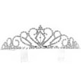 thumbnail image 2 of Crown Headpiece Tiara Hair Comb Rhinestone Crown Tiara Headband For Wedding, 2 of 8