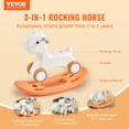 thumbnail image 2 of VEVOR 3 in 1 Rocking Horse for Toddlers 1-3 Years, Baby Rocking Horse with Detachable Balance Board and 4 Smooth Wheels., 2 of 9