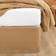 thumbnail image 2 of VHC Brands Burlap Natural Fringed Bedding Accessory, King Skirt 78x80x16, Tan, 2 of 3