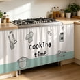 thumbnail image 5 of Cabinet Curtain,Adhesive Dust Proof Window Cover,Printed Kitchen Fabric for Pantry Blocking Light and Household Dust Prevention, 5 of 7