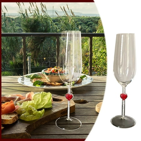 

Fall Decorations For Home Heart Shaped Bar Champagne Cup Valentine S Day Diamond Goblet High Borosilicate Glass Glass
