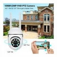thumbnail image 2 of Cámara de vigilancia WiFi para exteriores PTZ, cámara IP inalámbrica impermeable de 360°, visión nocturna en color, audio bidireccional, detección de movimiento, tarjeta micro SD, 2 of 4