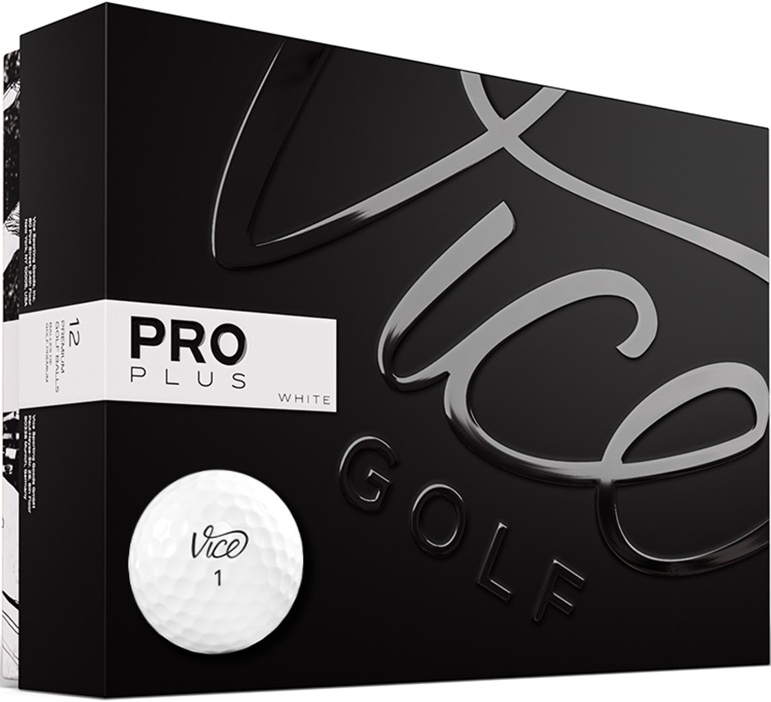 Vice Golf Pro Plus Golf Balls, 12-Pack, White photo 1