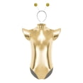 thumbnail image 3 of vastwit Girls Astronaut Leotard Metallic Alien Outfits Outer Space Fighter Bodysuit with Hair Hoop Gold 16, 3 of 7