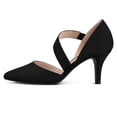 thumbnail image 4 of Pennysue Women's Black Strappy Short Heels With Pointed Toes Size 8, 4 of 7