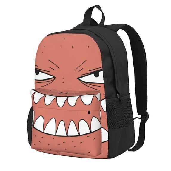XMXY Monster Funny Facial Expression Backpack Laptop Bag for Women, School Bookbag Lightweight Backpack for Travel Casual Work Backpack Black