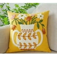 thumbnail image 4 of Flower Embroidered Pillow Covers Farmhouse Throw Pillow Cover Garden Cushion Case for Home Decor Couch Throw Pillows 18x18inch Set of 4, 4 of 6