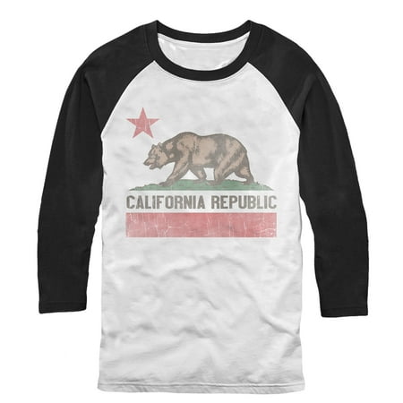 - Men's California Flag Baseball Tee
