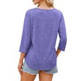 thumbnail image 7 of Kezqiaxn 3/4 Length Sleeve Womens Tops Fall V-Neck Loose Casual Shirts Business Dressy Work Blouses Fashion Clothing, 7 of 7