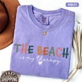 thumbnail image 2 of The Beach Is My Therapy tshirt, Beach tshirt, Therapy Shirt, Beach Shirt,Travel shirt, Summer Tee, Cozy Tshirt, 2 of 6