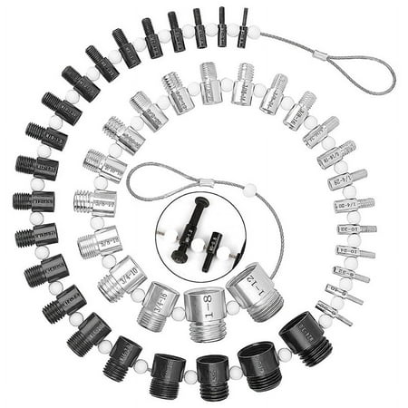 

44Pcs Nut and Bolt - Standard and Metric - Male Female Gauge - Accurate Measurements