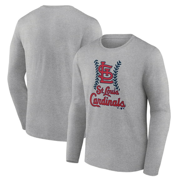 Men's Gray St. Louis Cardinals Fastball Long Sleeve T-Shirt