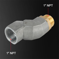 thumbnail image 2 of 1Inch NPT Fuel Transfer Hose Swivel 360 Rotating Connector for Fuel Nozzle Multi Plane Swivel 2PCS, 2 of 5