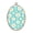 Color 1, variant on Oval Framed Wall Art White Daisy Turquoise Yellow Centers Canvas Wall Art Oval Vintage Wall Decor Prints Hanging Decor for Home Bedroom Living Room Office 8"x11.4"