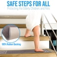 thumbnail image 4 of Slip-Resistant, Non-Adhesive, Durable, Stain-Resistant, Washable 8.5x26 in. Stair Treads to Enhance Safety, Protect Stairs, and Reduce Noise. Gray Contemporary Greek Key Design, Set of 7, 4 of 7