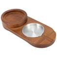 thumbnail image 2 of Bandeja de cigarros de madera rústica, bandeja de vidrio para whisky, bandeja para vasos de whisky, práctica y duradera para la decoración de la oficina del partido de la barra ANGGREK Otros, 2 of 8
