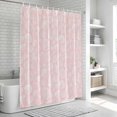 thumbnail image 6 of Summer Coastal Bathroom Shower Curtains with 12 Hooks Polyester Waterproof Shower Curtain for Stalls and Bathtubs Ocean Shells Conch Starfish Tropical Pink Decorative Bathroom Curtain 72x84 Inches, 6 of 7