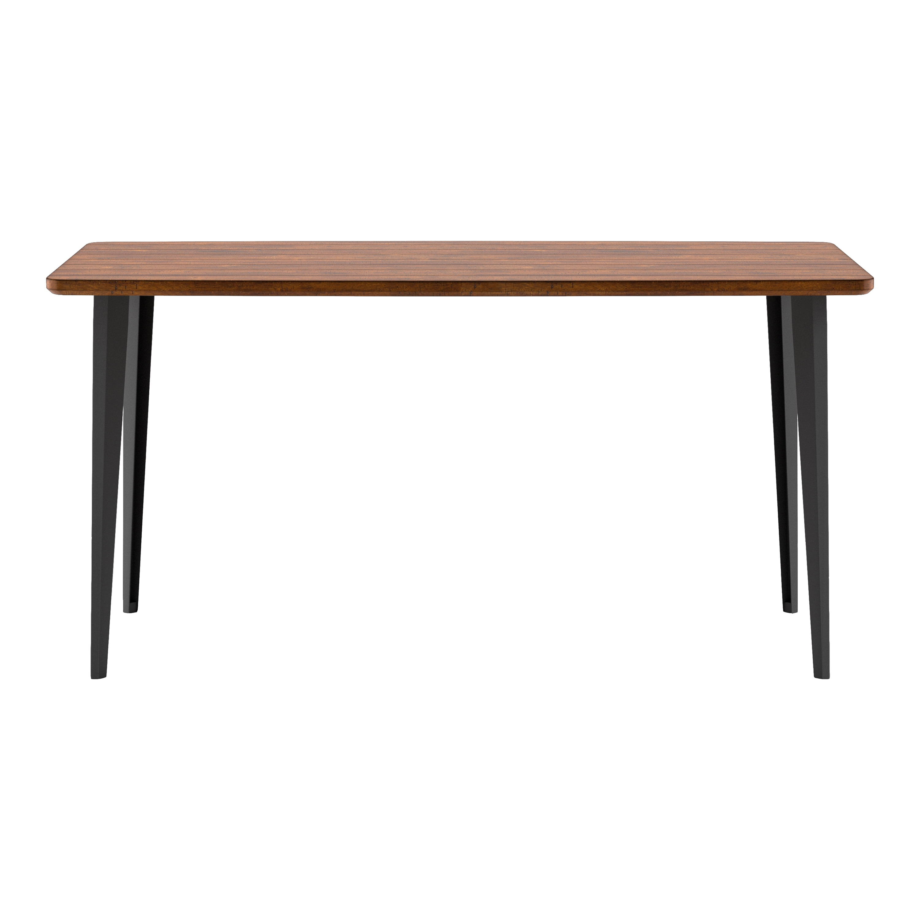 Furniture of America Brigg Rectangle Wood Dark Oak and Black Dining Table