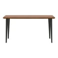 thumbnail image 3 of Furniture of America Brigg Rectangle Wood Dark Oak and Black Dining Table, 3 of 7