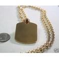 thumbnail image 2 of GOLD IPG PLATED X LARGE PENDANT  DOG TAG SOLID  STAINLESS STEEL NECKLACE, 2 of 5