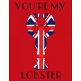 thumbnail image 2 of Fab Funky 12x14 White Modern Wood Framed Museum Art Print Titled - Union Jack Youre My Lobster, 2 of 4