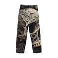 thumbnail image 3 of Lsque Vintage Pattern Flower Skull Print Men's Pajama Pants, Lounge Pant - Comfortable Home Wear,Elastic Waistband, Stylish Design-Medium, 3 of 9